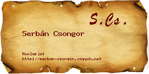Serbán Csongor névjegykártya
