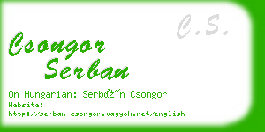 csongor serban business card